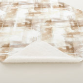 Rustik Creme Braun Streifen Sherpadecke (3/4)