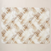 Rustik Creme Braun Streifen Sherpadecke (Vorderseite (Horizontal))