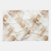 Rustik Creme Braune Streifen Brautparty Geschirrtuch (Horizontal)