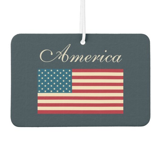 Rustik Duftspender fürs Auto in Form der amerikani Autolufterfrischer (Vorderseite)