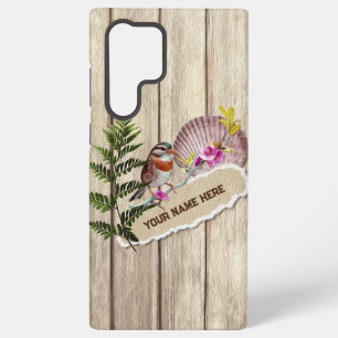Rustik eingerissenes Papier Holz Ölfarbe Personali Samsung Galaxy Hülle