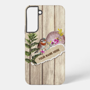 Rustik eingerissenes Papier Holz Ölfarbe Personali Samsung Galaxy Hülle