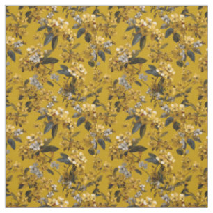 Rustik Gelb Botanisch Bold Vintage Boho Floral Stoff