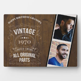 RUSTIK JAHR GEBORENE FOTOS Geburtstag Sake für PAP Fotoplatte