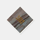 Rustik Papier mit Rinde Serviette (Ecke)