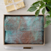 Rustik Patina Kupfer mit Türkis  Seidenpapier (Geschenk)