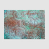 Rustik Patina Kupfer mit Türkis  Seidenpapier (Vorderseite)