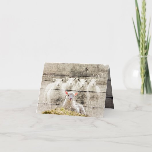 Rustik Schaf Baby Lamm Jute (Vorderseite)