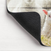 Rustik Schaf Lamm Jute Mousepad (Ecke)