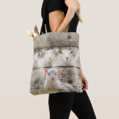 Rustik Schaf Lamm Jute Tasche (Von Nahem)