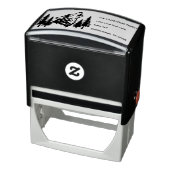 Rustik Stempel mit heulendem Wolf und Kiefern als (Produkt)