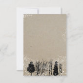 RUSTIK WINTERBAUM RSVP-KARTEN RSVP KARTE (Rückseite)