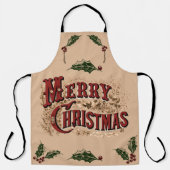 Rustikal 1876 Frohe Weihnachten Schürze (Vorderseite)