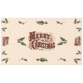 Rustikal 1876 Frohe Weihnachten Tischdecke (Vorderseite (Horizontal))
