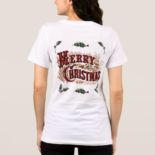 Rustikal 1876 Frohe Weihnachten Tri-Blend Shirt (Rückseite)