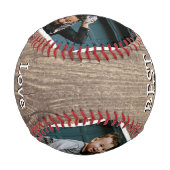 Rustikal 2 Foto Bester Vater je Baseball (Rückseite)