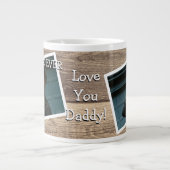 Rustikal 2 Foto Bester Vater je Jumbo-Tasse (Vorderseite)