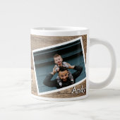 Rustikal 2 Foto Bester Vater je Jumbo-Tasse (Rechts)