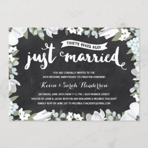 Rustikal 30. Hochzeitstag Einladung