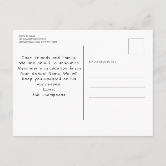 Rustikal 3 Foto Collage Landkreis Holz Abschluss Ankündigungspostkarte (Rückseite)