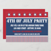Rustikal 4. Juli Party Einladungen (Vorne/Hinten)