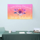 Rustikal 50 und vornehm | Sonnenblume Regenbogen Banner (Messeveranstaltung)