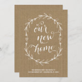 Rustikal | Adressänderung Ankündigung (Vorne/Hinten)