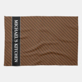 Rustikal Ähnliches dunkles Brown u. hellbraunere Geschirrtuch (Horizontal)