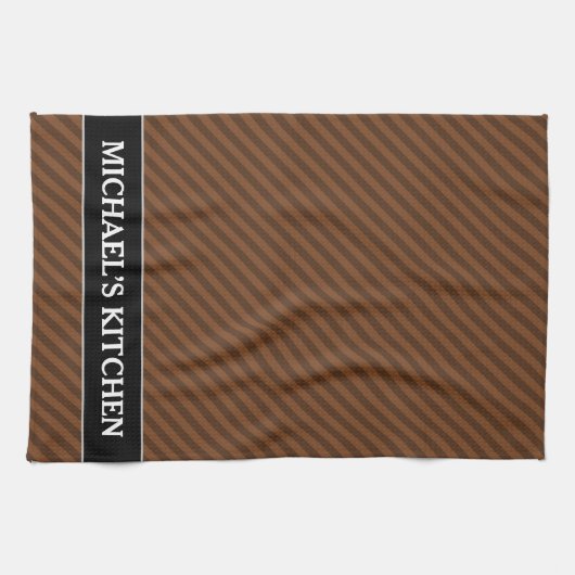 Rustikal Ähnliches dunkles Brown u. hellbraunere Geschirrtuch (Horizontal)