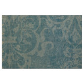 rustikal, aquamarin, beige, Damast, blumengeschmüc Stoff (Fat Quarter (45,7 x 55,9 cm))