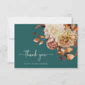 rustikal Aquamarin Dankeskarte (Vorderseite)