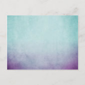 Rustikal Aquamarin und Lila Bohemisch Save the Dat Ankündigungspostkarte (Rückseite)