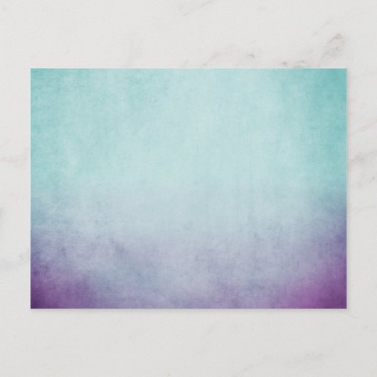 Rustikal Aquamarin und Lila Bohemisch Save the Dat Ankündigungspostkarte (Rückseite)