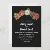 Rustikal | Aquarellblume | Elegante Hochzeit Einladung (Vorderseite)