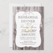 Rustikal Beach Driftwood Starfish Probe Abendessen Einladung (Vorderseite)