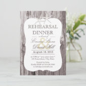 Rustikal Beach Driftwood Starfish Probe Abendessen Einladung (Stehend Vorderseite)