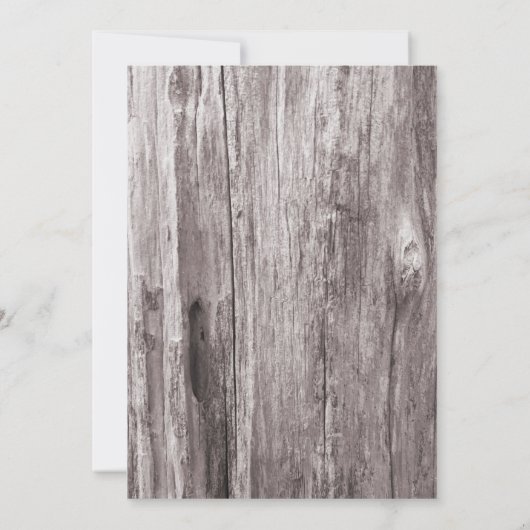 Rustikal Beach Driftwood Starfish Probe Abendessen Einladung (Rückseite)