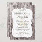 Rustikal Beach Driftwood Starfish Probe Abendessen Einladung (Vorne/Hinten)