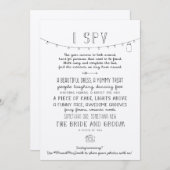 Rustikal bearbeitbare Instagram Wedding I Spy Game (Vorne/Hinten)