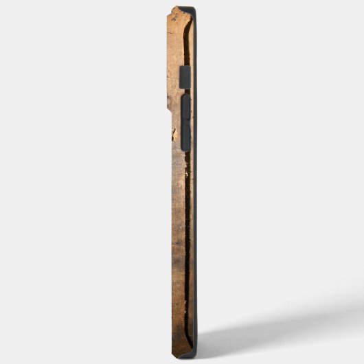 Rustikal bedrückte dunkle Außenfassade Barnholzmus Case-Mate iPhone Hülle (Rückseite / Links)