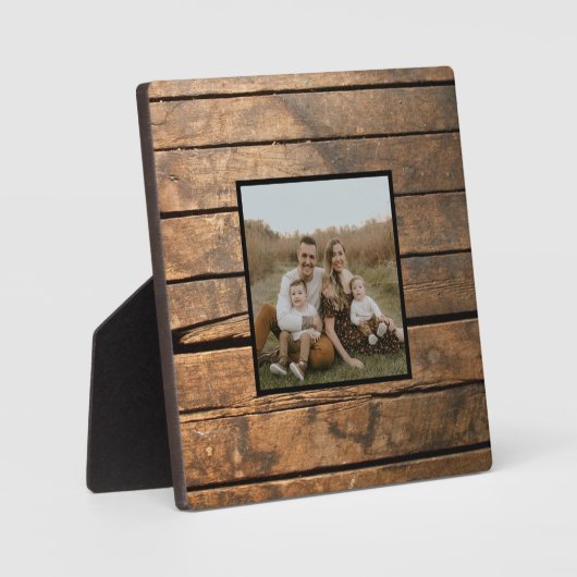 Rustikal bedrückte dunkle Außenfassade Barnholzmus Fotoplatte (Vorderseite)