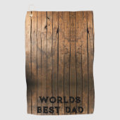 Rustikal bedrückte dunkle Außenfassade Barnholzmus Golfhandtuch (Vorderseite)