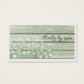 Rustikal bedrückte Grünholzfloralkarte (Vorderseite)