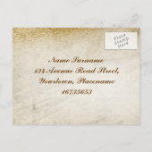 rustikal bedrückte Hochzeitskarten Einladungspostkarte (Rückseite)