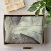 Rustikal bedrückte Vintage Textur alter Stall Seidenpapier (Geschenk)