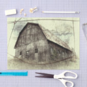 Rustikal bedrückte Vintage Textur alter Stall Seidenpapier (Handwerk)