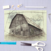 Rustikal bedrückte Vintage Textur alter Stall Seidenpapier (Handwerk)