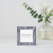 Rustikal bedrücktes graues Holzdesign Quadratische Visitenkarte (Stehend Vorderseite)