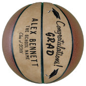 Rustikal Beige Glückwunsch Abschluss Basketball (Vertikal)