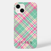 Rustikal Beige Red Buffalo Karo Monogram Case-Mate iPhone Hülle (Rückseite)